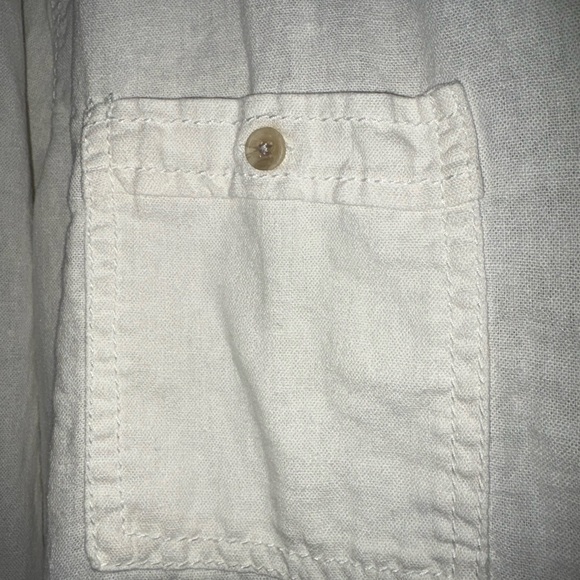 Ocean by Bikini Village White Women's Button Down Linen Blend Shirt - Picture 2 of 10